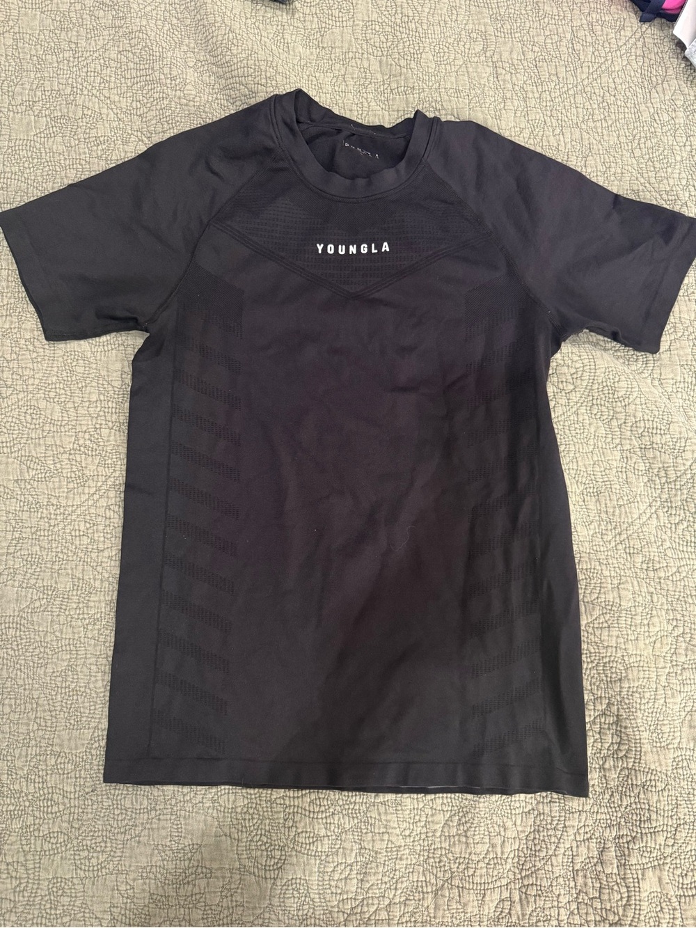 YoungLA Black Short-Sleeve Athletic Performance Tee